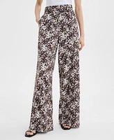 I.n.c. International Concepts Women's Printed Pull-On Wide-Leg Pants, Exclusively at Macy's