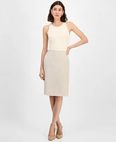 Tahari Asl Women's Boucle Short Pencil Skirt