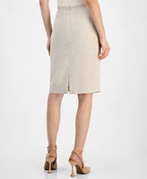 Tahari Asl Women's Boucle Short Pencil Skirt