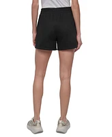Dkny Sport Women's Varsity Embroidered Logo Smocked 4" Shorts