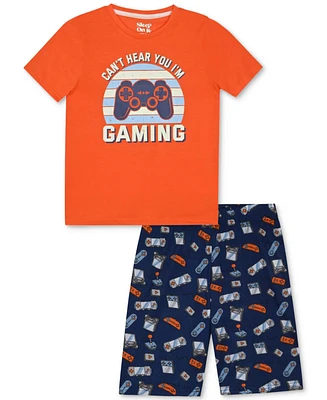 Max & Olivia Big Boys Gaming Graphic Shorts Pajama Set