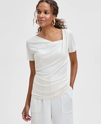 I.n.c. International Concepts Women's Asymmetric-Neck Top, Exclusively at Macy's