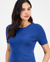 Tahari Asl Women's Fine-Rib Crewneck Sweater T-Shirt