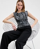 I.n.c. International Concepts Women's Printed Sleeveless Shell Top, Exclusively at Macy's