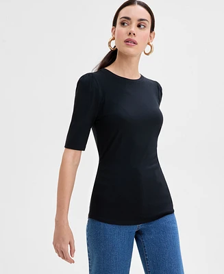 I.n.c. International Concepts Women's Elbow Puff-Sleeve Top, Exclusively at Macy's