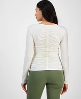 I.n.c. International Concepts Women's Ruched-Front Top, Exclusively at Macy's