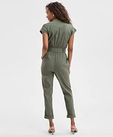 I.n.c. International Concepts Women's Belted Cap-Sleeve Jumpsuit, Exclusively at Macy's