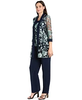 R & M Richards Women's 2-Pc. Embroidered Jacket Pants Set