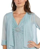 R & M Richards Petite 2-Pc. Jacket Crinkled Dress Set
