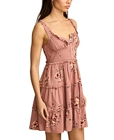 Lucky Brand Women's Tiered Corset Mini Dress