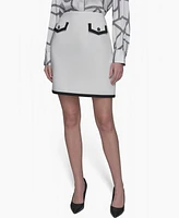 Karl Lagerfeld Paris Women's Colorblocked Mini Skirt