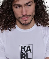 Karl Lagerfeld Paris Men's Regular-Fit Logo Graphic Rash Guard