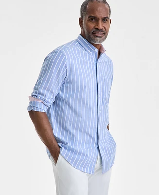 Club Room Men's Champ Stripe Oxford Long-Sleeve Shirt, Exclusively at Macy's