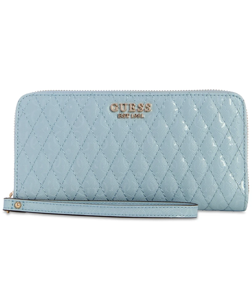 Guess Betula Quilted Large Zip Around Wallet