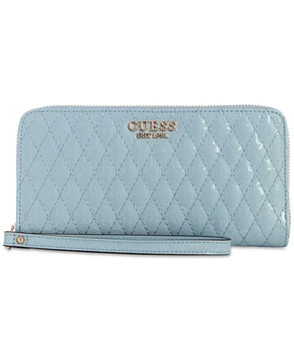 Guess Betula Quilted Large Zip Around Wallet