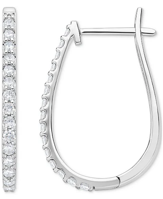 Diamond Hoop Earrings (1 ct. t.w.) in 10K White Gold