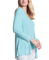 Jones New York Women's Long-Sleeve Side-Slit Cardigan Sweater