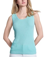 Jones New York Women's Sutton Ribbed Scoop-Neck Tank Top