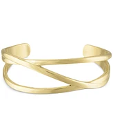 Ben Oni 18k Gold-Plated Stainless Steel Crossover Cuff Bracelet