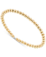 Beaded Flex Bangle Bracelet in 10k Yellow Gold
