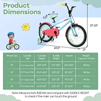 Kids Bike with Adjustable Handlebar Saddle for 4-8 Years Old
