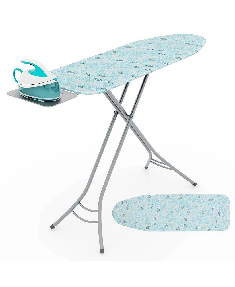 Foldable Ironing Board with Iron Rest and Adjustable Height