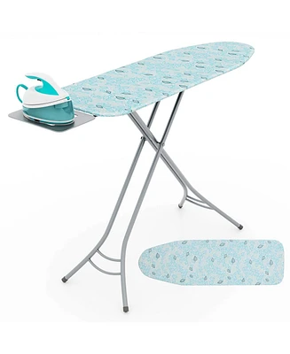 Foldable Ironing Board with Iron Rest and Adjustable Height