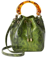 Brahmin Melinda Fern Cassatt Medium Leather Bucket Bag