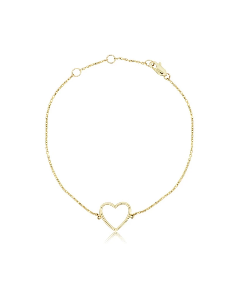 The Lovery Gold Open Heart Bracelet 14K Gold