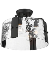 Possini Euro Hanniger 16 1/4"W Black 4-Light Ceiling Light - Possini Euro Design