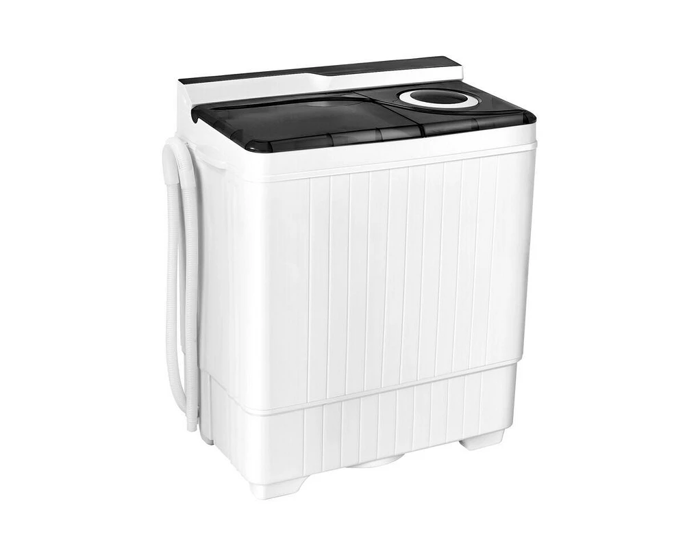 26 lbs Portable Semi-automatic Washing Machine with Built-in Drain Pump