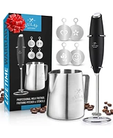 High Power Milk Frother Complete Set - Manual Latte Foamer