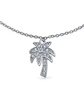 Bling Jewelry Nautical Palm Tree Anklet Ankle Bracelet with Cz in Sterling Silver