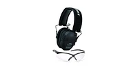 Walker's Razor Slim Electronic Shooting Range Earmuff (Black) and Glasses Kit