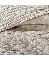 Ihi Home Colmar Queen Quilt, Set/3, Natural