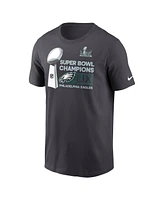 Nike Men's Anthracite Philadelphia Eagles Super Bowl Lix Champions Locker Room Trophy Collection T-Shirt