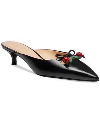 Coach Women's Runway Embellished Bow-Trim Mules