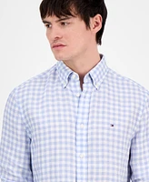 Tommy Hilfiger Men's Slim-Fit Gingham Linen Shirt