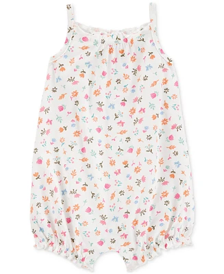 Carter's Baby Girls Floral-Print Cotton Romper