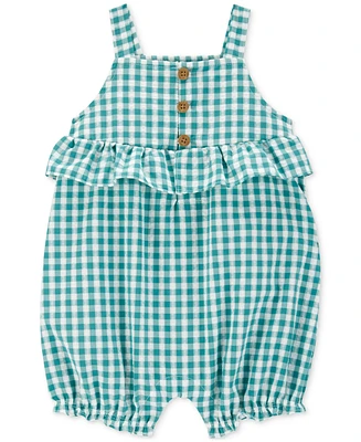 Carter's Baby Girls Gingham Tank Romper
