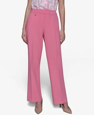 Karl Lagerfeld Paris Women's Straight-Leg Creased Pants