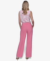 Karl Lagerfeld Paris Women's Straight-Leg Creased Pants