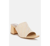 Morgana Woven Raffia Slip Ons