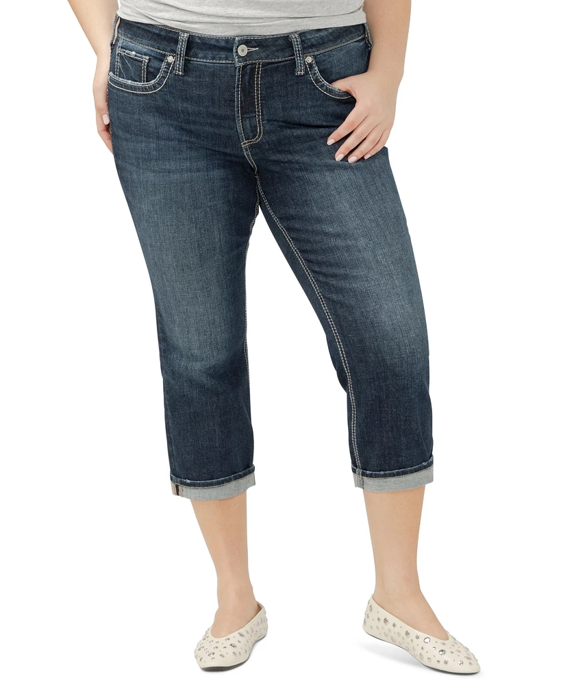 Silver Jeans Co. Plus Suki Mid-Rise Curvy Fit Capri