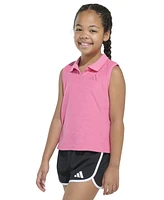 adidas Big Girls Sleeveless Terry Polo Tank Top