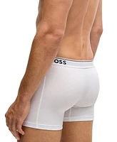 Boss by Hugo Men's Power 3-Pack Solid Boxer Briefs