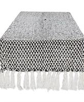 Design Imports Woven Jacquard Fringe Table Runner, 15" x 72"