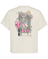 adidas Big Girls Logo Graphic Short-Sleeve Drop-Shoulder T-Shirt