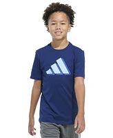 adidas Big Boys Cotton Logo Graphic Crewneck T-Shirt