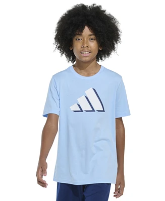 adidas Big Boys Cotton Logo Graphic Crewneck T-Shirt